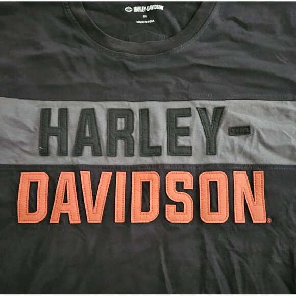 Harley-Davidson Men's 5XL Copperblock Block Letter Long Sleeve Tee - Picture 5 of 8
